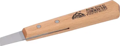 Obrázek produktu pro Řezbářský nůž STUBAI 45 mm | řezbářský nůž s dřevěnou rukojetí, rovná čepel, zkosené ostří, práce se dřevem, řezbářský nástroj