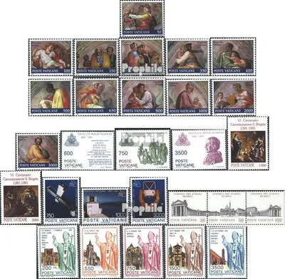 Produktbild von Briefmarken Vatikanstadt 1991 Mi 1023-1050 (kompl.Ausg.) Jahrgang 1991 komplett gestempelt Žgyptisches Museum