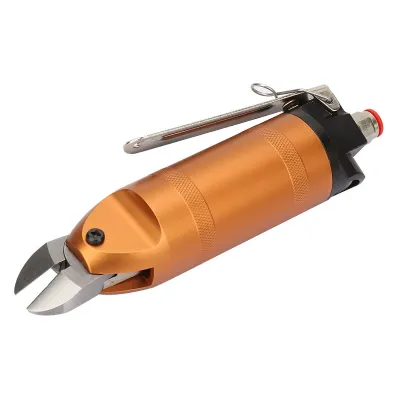 A studio shot of a pneumatic shears tool against a white background.