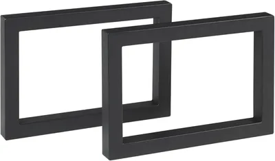 Produktbild von Tischbeine im 2er Set aus Metall, höhenverstellbar, 35 x 50 cm, schwarz