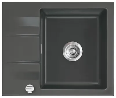 Produktbild von Flächenbündige Spüle GENEA 60 F in SCHIEFER mit Excenterbedienung / Systemceram