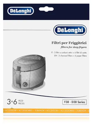 Obrázek produktu pro Filtr fritézy Delonghi proti mastným výparům, filtr s aktivním uhlím Typ: DLSK001 (1 balení)