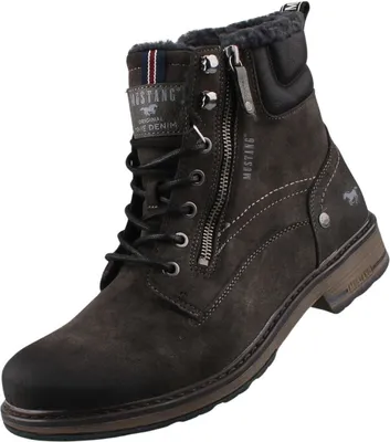 Image de Mustang Veterschoenen Hoog  Veterschoenen Hoog - Donkergrijs - Maat 45