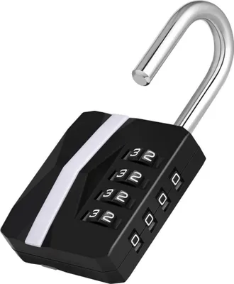 Produktbild von Zahlenschloss Vorhängeschloss Große Schwarze Zahlen Fitnessstudio Spind Schrank Wetterfest Nummernschloss Aussenbereich 1P 1 Stück