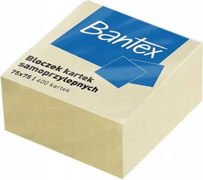 Produktbild von Bantex selbstklebender Notizblock 75 x 75 mm, Gelb, 400 Stück.