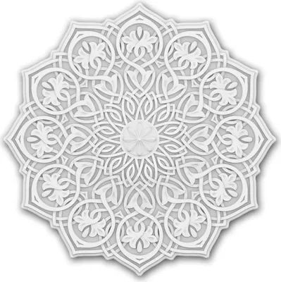Image de Profhome 156502 Rosace Médaillon Élément décoratif Élement pour plafond Ø 59,6 cm