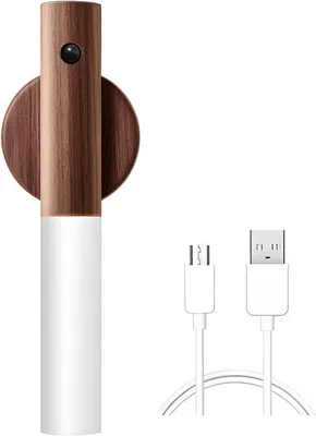 Image de Lampe murale rechargeable USB d'intérieur, lumière blanche chaude, détecteur de mouvement, sans fil