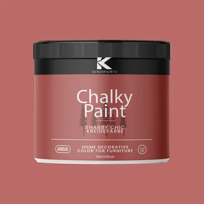 Produktbild von Kenzopaints Chalky Paint Kreidefarbe Möbelfarbe Möbellack 250ml - Vermilion