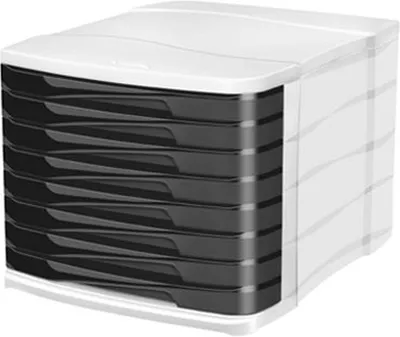 Produktbild von CEP Schubladenbox ELLYPSE OWA 8 Schübe schwarz weiß