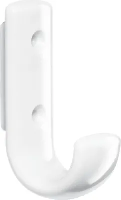 Image de Crochet de vestiaire 477.90.060 simple A.48mm PA blanc pur 99 H.75mm HEWI