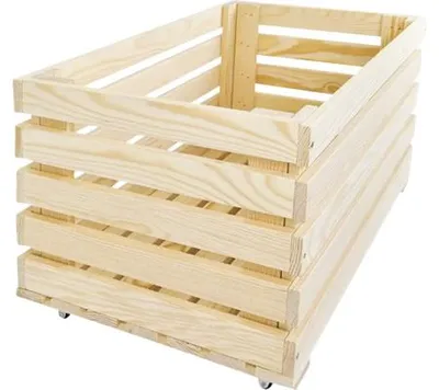 Produktbild von Buildify Holzkiste mit Rollen 600x340x390 mm