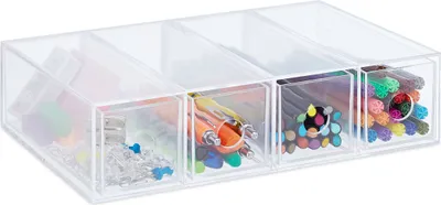 Produktbild von relaxdays Małe plastikowe pudełko do szuflady