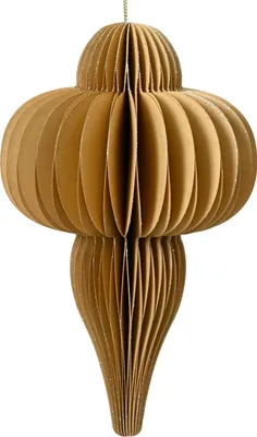 Produktbild von Ornament aus gelbem Papier, 20 cm groß, leicht
