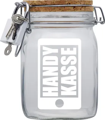 Produktbild von Spardose Geld Geschenk Ideen Handy Kasse Transparent Größe L 1 Liter