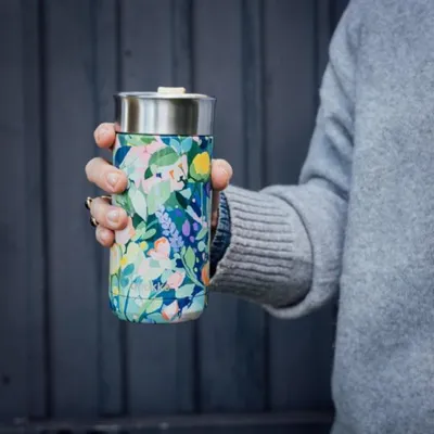 Immagine prodotto di Quokka Boost, tazza termica in acciaio inox con colino Floral Party, 400ml, 40065