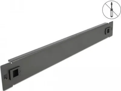 Produktbild von DELOCK 19" Netzwerkschrank Blindabdeckung 1 HE schwarz
