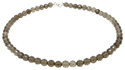 Produktbild von Kette Collier aus Rauchquarz braun facettiert Edelsteinkette Halskette Damen