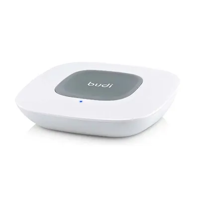 Produktbild von Budi, Qi Ladegerät 5W mit 2x USB-A und LED-Anzeige, Weiß
