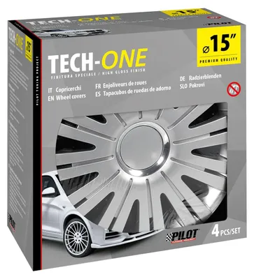 Produktbild von 15" Zoll Radkappen Silber Radzierblenden Radblenden 31557 PILOT