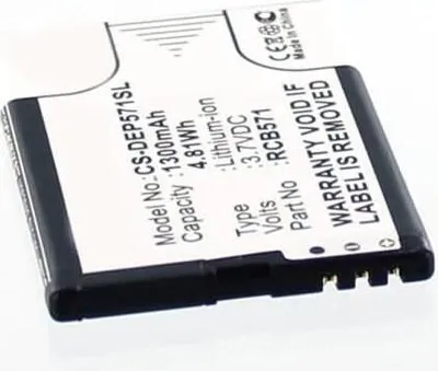 Produktbild von Akku für Doro RCB571 Li-Ion 3,7 Volt 1250 mAh schwarz.