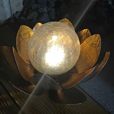 Produktbild von EZSolar Solar LED Design-Licht "Lotusblume" GL1016EZ