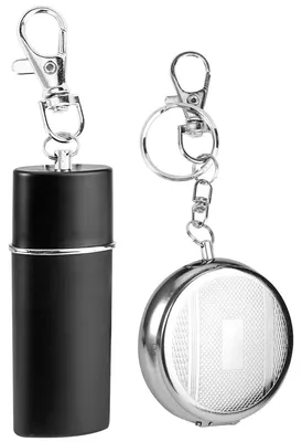 Produktbild von Taschenaschenbecher Ascher Taschenascher - Aluminium - 2 Stück - Geruchsdicht mit Deckel - Für unterwegs
