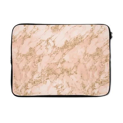 Produktbild von MuchoWow® Laptop Hülle 14 ZollLuxus - Marmor - Glitzer - Design Laptoptasche - Laptoptasche - Stoßsicher - Schutzhaube