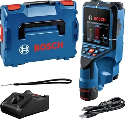 Image de Détecteur Mural Bosch Professional D-Tect 200 C, Technologie Radar, Batterie 12V 2,0Ah, L-Boxx