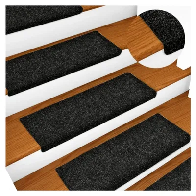 Produktbild von Stufenmatten 15 Stück Nadelstanzer 65x21x4cm schwarz