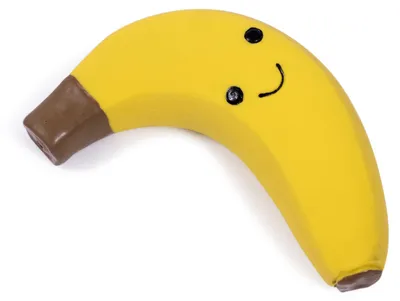 Produktbild von Petface Latex Banana Hundespielzeug, weiches Kauspielzeug, klein