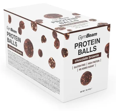 Obrázok produktu pre GymBeam – proteínové guľôčky, 10 x 45 g, čokoládový brownie