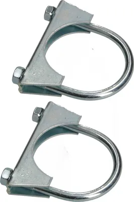 Productafbeelding van KOTARBAU® - Set van 2 uitlaatpijpklemmen - 54 mm - Voor montage van antennes, pijpen, masten - Universele slangklem voor buisverbindingen