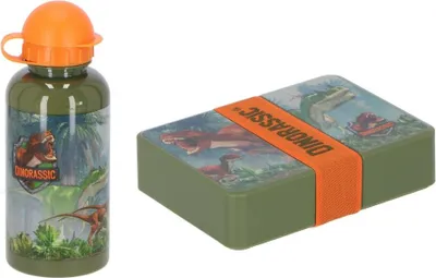 Produktbild von Dinorassic Kinder Lunchbox- und Trinkflaschen-Set All-in-One für unterwegs