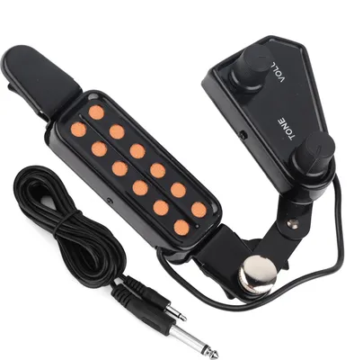 Produktbild von Magnetischer Tonabnehmer-Wandler mit 12 Schalllöchern und Lautstärke-Tuner-Kit für Akustikgitarre