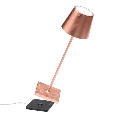 Obrázek produktu pro Stolní lampa LED Poldina Pro Copper Leaf, dobíjecí a stmívatelná s výdrží baterie až 12 hodin