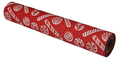 Obrázek produktu pro Clayre & Eef Běhoun na stůl 28x275 cm Červené syntetické Vánoce
