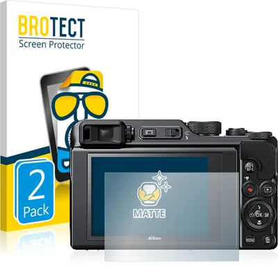 Produktbild von 2x BROTECT Schutzfolie für Nikon Coolpix A1000 Displayschutz Displayschutzfolie Folie Matt Entspiegelungsfolie