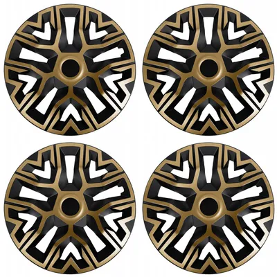 Produktbild von Universal-Radkappen 14'' NRM The Best zweifarbig (gold-schwarz) 4 Stück