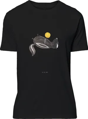 Produktbild von Mr. & Mrs. Panda S T-Shirt Stinktier Ball - Schwarz - Geschenk, oberteil, Weisheit, Tshirt, Baumwoll, Shirt, Raubtier, Wildtier, Stinker, Skunk