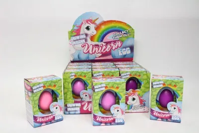 Produktbild von Einhorn-Ei 6cm 12Stk/Disp 621336 70190