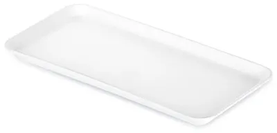Image de Plateau de service - Rectangulaire - Plastique - 29,5 x 15 cm - Blanc