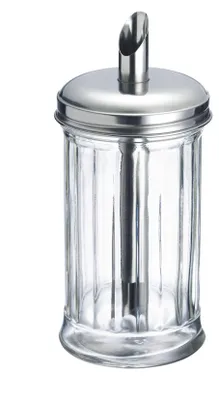 Productafbeelding van Suikerpot van glas, 300 ml, glas/roestvrij staal