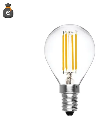 Zdjęcie produktu dla Alcapower Żarówka LED Filament G45 E14 6W 810lm 3000K Ciepła Biel Przezroczysta, Klasa D, Żywotność 25000h