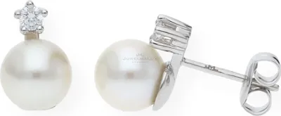 Produktbild von JuwelmaLux Perlohrstecker 585 Weißgold mit Brillant JL10-06-1518