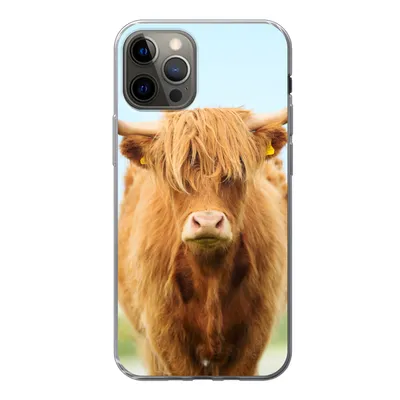 Produktbild von MuchoWow® Handyhülle Schutzhülle Hülle für iPhone 13 Pro Schottischer Highlander - Haare - Gras Silikon Softcase Handy Hülle - Handy-Tasche