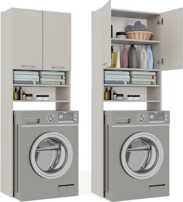 Image de Meuble lavabo POLA DK KASZMIR BEIGE Etagère 180X64X30