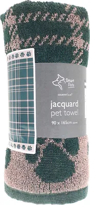 Produktbild von H&L - Hunde-Handtuch, Kariert, Jacquard RW10759 (165 cm x 90 cm) (Grün)