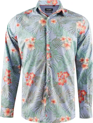 Immagine prodotto di Camicia da uomo YVES ENZO azzurra con stampa floreale 202-4  XL