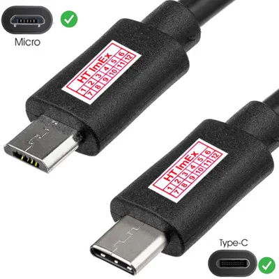 Produktbild von USB 3.1 Typ C Stecker auf micro USB 2.0 Stecker Datenkabel Ladenkabel 1m