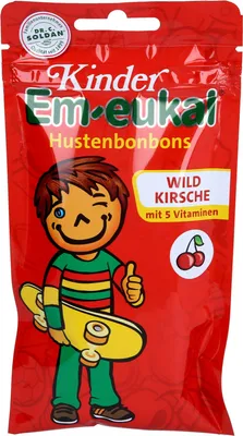 Image de Kinder Em-eukal Bonbons à la cerise sauvage, 75 g de bonbons